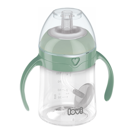 LOVI Pierwszy kubek z obciążoną słomką 150ml Green